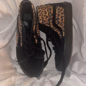Leopard high top vans